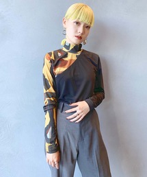 G.V.G.V. | PANELED JERSEY HIGH NECK TOP(Tシャツ/カットソー)