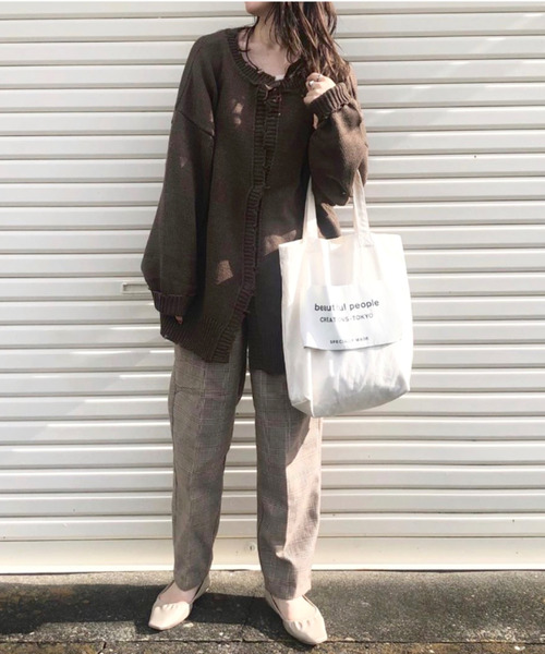 EPIMI E'PIMMY（エピミエピミー）の「【ユニセックス】ダメージ3wayオーバーニット（ニット/セーター・レディース・ブラック/ベージュ/ブラウン/オフホワイト/ミント/ブルー・MEDIUM）」の12枚目の写真