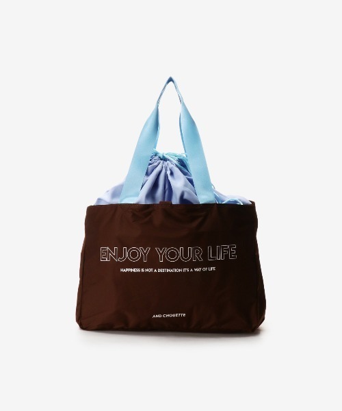 & chouette(アンドシュエット)の「カラフルショッピングバッグ(エコバッグ/サブバッグ・レディース・グレー/ローズ/ブラック/ブルー/カーキ/イエロー/オレンジ/ネイビー/ピンク/ブラウン/ベージュ/ライトブルー/レッド・FREE)」の1枚目の写真