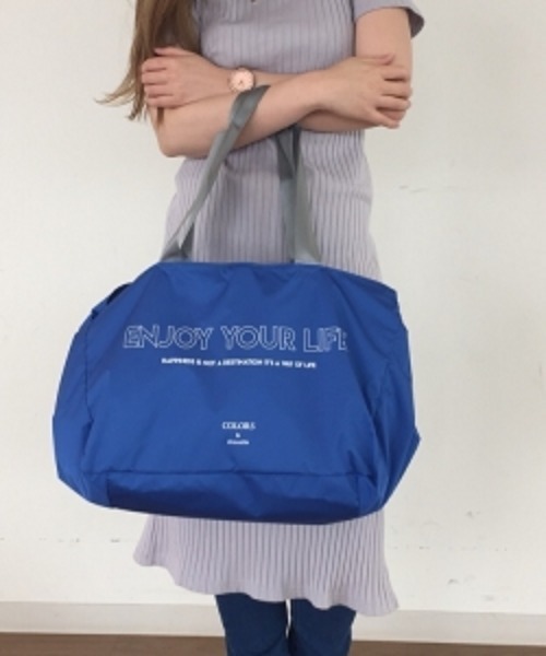 & chouette(アンドシュエット)の「カラフルショッピングバッグ(エコバッグ/サブバッグ・レディース・グレー/ローズ/ブラック/ブルー/カーキ/イエロー/オレンジ/ネイビー/ピンク/ブラウン/ベージュ/ライトブルー/レッド・FREE)」の8枚目の写真