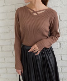 フロントクロスリブニット