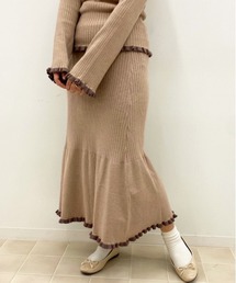 apres jour | 裾フリルニットスカート【ZOZOTOWN限定アイテム】(スカート)