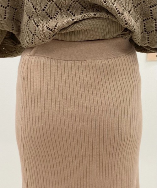 apres jour（アプレジュール）の「裾フリルニットスカート【ZOZOTOWN限定アイテム】（スカート・レディース・モカ/ベージュ/ピンクベージュ・フリー）」の17枚目の写真