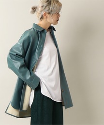 フェイクレザーオーバージャケット