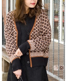 SpRay | ジャガードＶカーディガン(カーディガン/ボレロ)