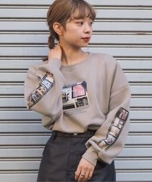2020AW 裏起毛フォトプリントプルオーバー