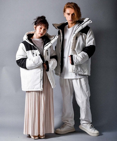 【セール】ボリュームネック切替フェイクダウンジャケット/レディース メンズ（ダウンジャケット/コート）｜Starting Over（スターティングオーバー）