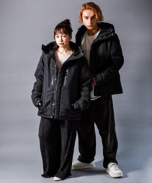 【セール】ボリュームネック切替フェイクダウンジャケット/レディース メンズ（ダウンジャケット/コート）｜Starting Over（スターティングオーバー）