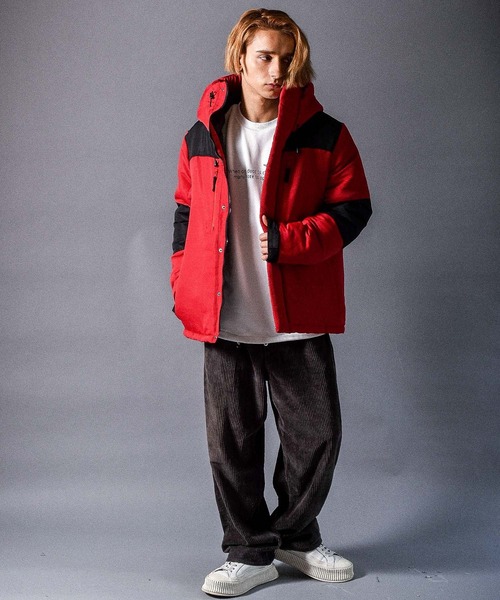 【セール】ボリュームネック切替フェイクダウンジャケット/レディース メンズ（ダウンジャケット/コート）｜Starting Over（スターティングオーバー）