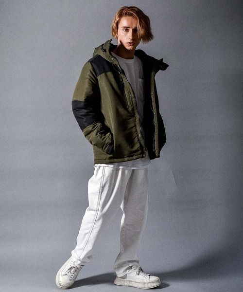 【セール】ボリュームネック切替フェイクダウンジャケット/レディース メンズ（ダウンジャケット/コート）｜Starting Over（スターティングオーバー）