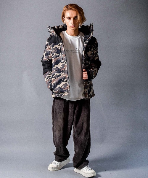 【セール】ボリュームネック切替フェイクダウンジャケット/レディース メンズ（ダウンジャケット/コート）｜Starting Over（スターティングオーバー）