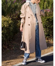 ピーチキャンディスリーブトレンチコート