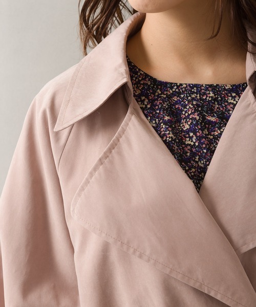 SpRay（スプレイ）の「ピーチキャンディスリーブトレンチコート（トレンチコート・レディース・ベージュ/ブルー/ピンクベージュ/ライトベージュ/グレイッシュベージュ・MEDIUM/LARGE）」の15枚目の写真