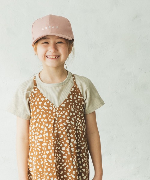 pairmanon（ペアマノン）の「【さらサーマル】【リンクコーデ】Tシャツキャミワンピース2点セット（ワンピース・キッズ・ホワイト×ブラック/モカ/ドット/レモンイエロー/サンドベージュ/ブラック系その他2/ブラック系その他/ブラウン/ベージュ系その他/クリアグリーン/ブルー系その他3/オリーブ・100/90/130/140/150/110/120）」の5枚目の写真