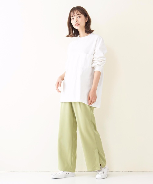 INNOCENT BLUE(イノセントブルー)の「【innocent blue/イノセントブルー】サイドスリットスラックスパンツ ワイドパンツ サイドベントパンツ(その他パンツ・レディース・ライトグレー/ライトグリーン/ブラウン/ブルー/パープル/ブラック・MEDIUM)」の9枚目の写真