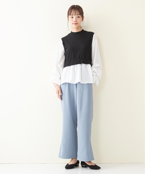 INNOCENT BLUE(イノセントブルー)の「【innocent blue/イノセントブルー】サイドスリットスラックスパンツ ワイドパンツ サイドベントパンツ(その他パンツ・レディース・ライトグレー/ライトグリーン/ブラウン/ブルー/パープル/ブラック・MEDIUM)」の20枚目の写真