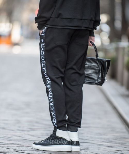 Buffalo Bobs(バッファローボブズ)の「TROMPE-L'OEIL(トロンプ-ルイユ)トラックパンツ ジャージ(その他パンツ・メンズ・ホワイト/ブラック・2-3/1-2)」の3枚目の写真