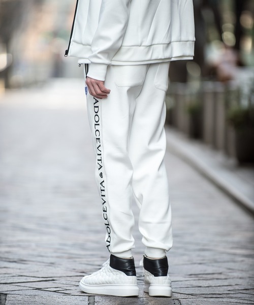 Buffalo Bobs(バッファローボブズ)の「TROMPE-L'OEIL(トロンプ-ルイユ)トラックパンツ ジャージ(その他パンツ・メンズ・ホワイト/ブラック・2-3/1-2)」の10枚目の写真
