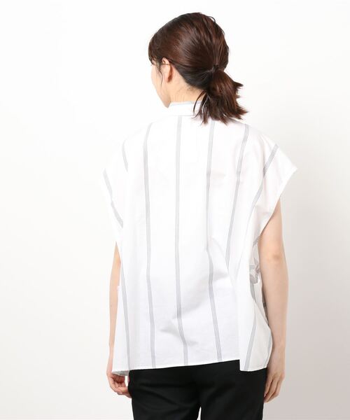 blanc basque(ブランバスク)の「【BLANC basque】Cliストライプ(シャツ/ブラウス・レディース・ネイビー/ホワイト・FREE)」の3枚目の写真