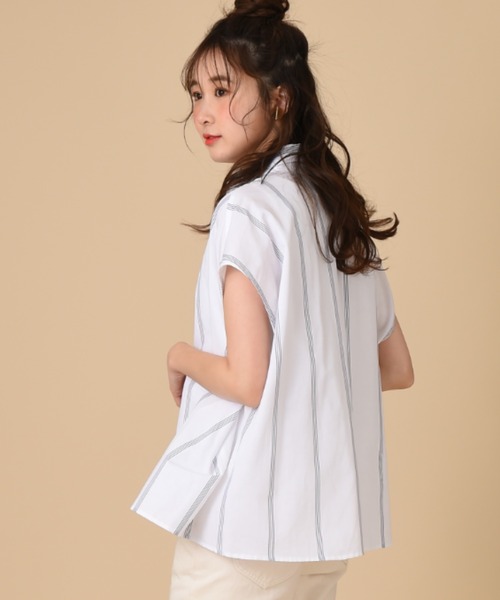 blanc basque(ブランバスク)の「【BLANC basque】Cliストライプ(シャツ/ブラウス・レディース・ネイビー/ホワイト・FREE)」の6枚目の写真