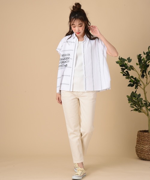 blanc basque(ブランバスク)の「【BLANC basque】Cliストライプ(シャツ/ブラウス・レディース・ネイビー/ホワイト・FREE)」の8枚目の写真