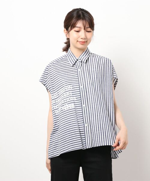 blanc basque(ブランバスク)の「【BLANC basque】Cliストライプ(シャツ/ブラウス・レディース・ネイビー/ホワイト・FREE)」の19枚目の写真