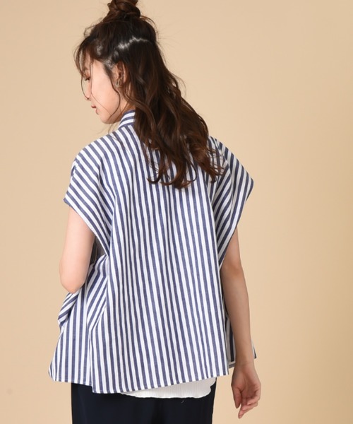 blanc basque(ブランバスク)の「【BLANC basque】Cliストライプ(シャツ/ブラウス・レディース・ネイビー/ホワイト・FREE)」の16枚目の写真