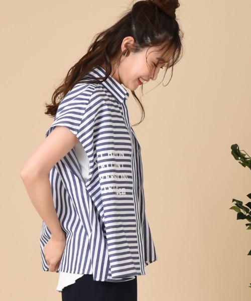 blanc basque(ブランバスク)の「【BLANC basque】Cliストライプ(シャツ/ブラウス・レディース・ネイビー/ホワイト・FREE)」の15枚目の写真