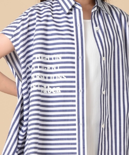 blanc basque(ブランバスク)の「【BLANC basque】Cliストライプ(シャツ/ブラウス・レディース・ネイビー/ホワイト・FREE)」の17枚目の写真