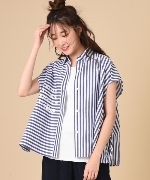 blanc basque(ブランバスク)の「【BLANC basque】Cliストライプ(シャツ/ブラウス・レディース・ネイビー/ホワイト・FREE)」の14枚目の写真