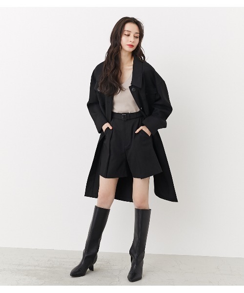 rienda（リエンダ）の「スプリングCPOミディジャケット（その他アウター・レディース・ブラック/ライトブラウン/ライトベージュ・FREE）」の2枚目の写真