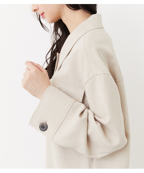 rienda（リエンダ）の「スプリングCPOミディジャケット（その他アウター・レディース・ブラック/ライトブラウン/ライトベージュ・FREE）」の7枚目の写真