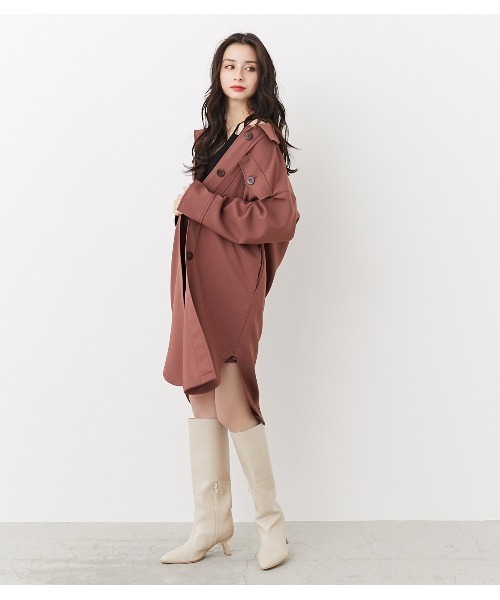 rienda（リエンダ）の「スプリングCPOミディジャケット（その他アウター・レディース・ブラック/ライトブラウン/ライトベージュ・FREE）」の5枚目の写真