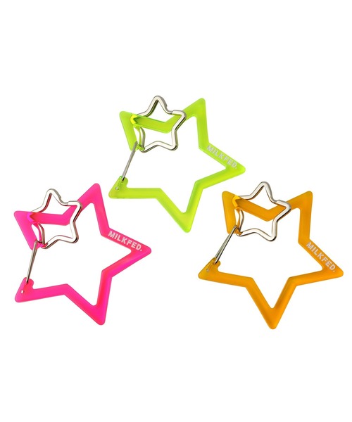 MILKFED.（ミルクフェド）の「NEO NEON STAR CARABINER（キーホルダー・レディース・ピンク/イエロー/オレンジ・ONE SIZE）」の4枚目の写真
