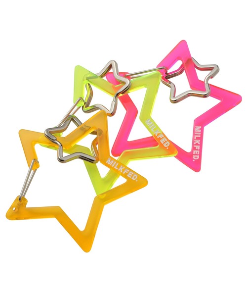 MILKFED.（ミルクフェド）の「NEO NEON STAR CARABINER（キーホルダー・レディース・ピンク/イエロー/オレンジ・ONE SIZE）」の5枚目の写真