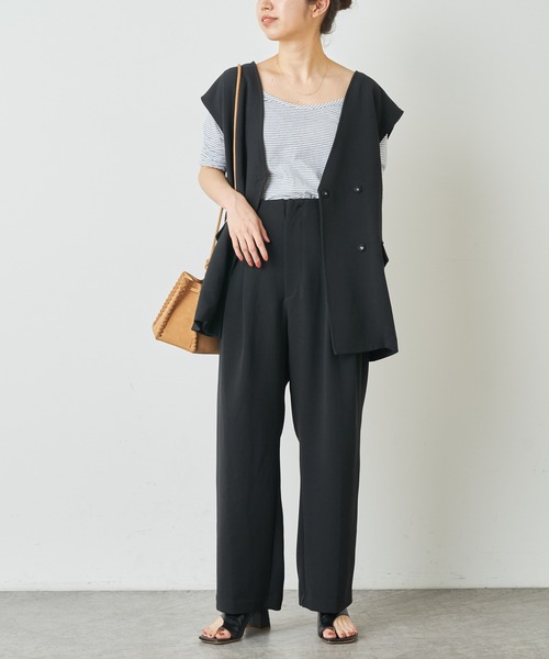 Omekashi（オメカシ）の「ダブルタックパンツ（その他パンツ・レディース・オフホワイト/ベージュ/ブラック・36/38）」の5枚目の写真