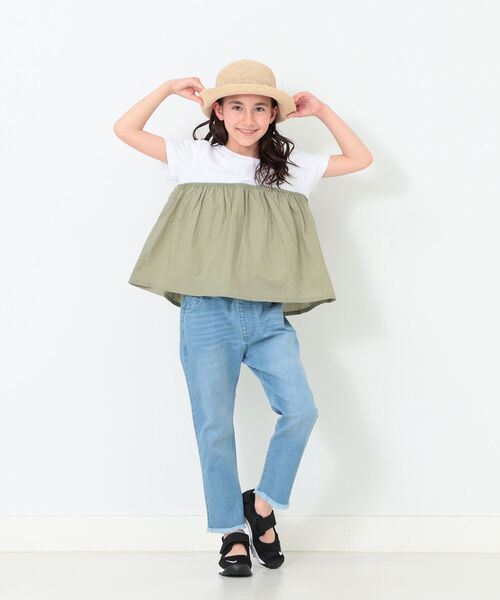 B:MING by BEAMS(ビーミングバイビームス)の「B:MING by BEAMS / 布帛コンビ カットソー(80~150cm)(Tシャツ/カットソー・キッズ・ホワイト系その他5/ブルー系その他2/オフホワイト/ブラウン系その他・80/110/140/100/90/130/120/150)」の15枚目の写真