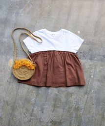 B:MING by BEAMS / 布帛コンビ カットソー(80~150cm)