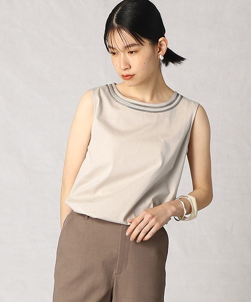 Comme　Ca　Mature（コムサマチュア）の「タンクトップ（タンクトップ・レディース・ホワイト/ブラック/ベージュ/ブラウン・MEDIUM/LARGE）」の4枚目の写真