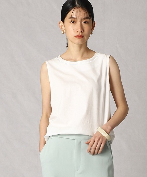 Comme　Ca　Mature（コムサマチュア）の「タンクトップ（タンクトップ・レディース・ホワイト/ブラック/ベージュ/ブラウン・MEDIUM/LARGE）」の2枚目の写真
