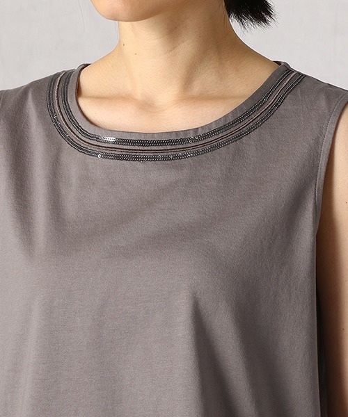 Comme　Ca　Mature（コムサマチュア）の「タンクトップ（タンクトップ・レディース・ホワイト/ブラック/ベージュ/ブラウン・MEDIUM/LARGE）」の9枚目の写真