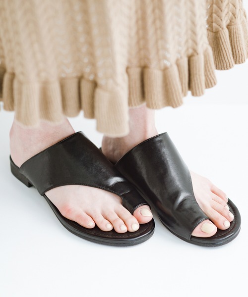 haco!（ハコ）の「ビーサンとスポサン禁止したらこれ履いとこう、楽して女っぽサンダル by que made me（サンダル・レディース・ブラック・1/2/4/6/3/5）」の4枚目の写真