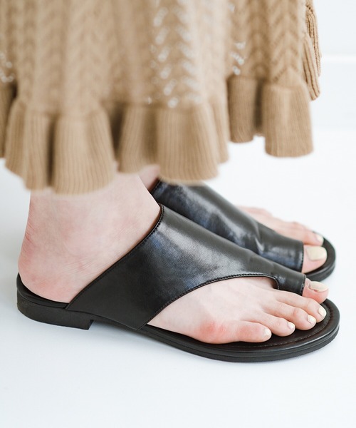 haco!（ハコ）の「ビーサンとスポサン禁止したらこれ履いとこう、楽して女っぽサンダル by que made me（サンダル・レディース・ブラック・1/2/4/6/3/5）」の5枚目の写真