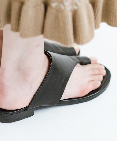 haco!（ハコ）の「ビーサンとスポサン禁止したらこれ履いとこう、楽して女っぽサンダル by que made me（サンダル・レディース・ブラック・1/2/4/6/3/5）」の6枚目の写真