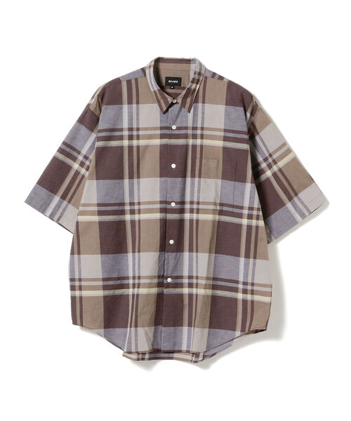 BEAMS（ビームス）の「BEAMS / コットン シルク チェック イージー シャツ（シャツ/ブラウス・メンズ・パープル/グリーン・SMALL/MEDIUM/LARGE）」の10枚目の写真