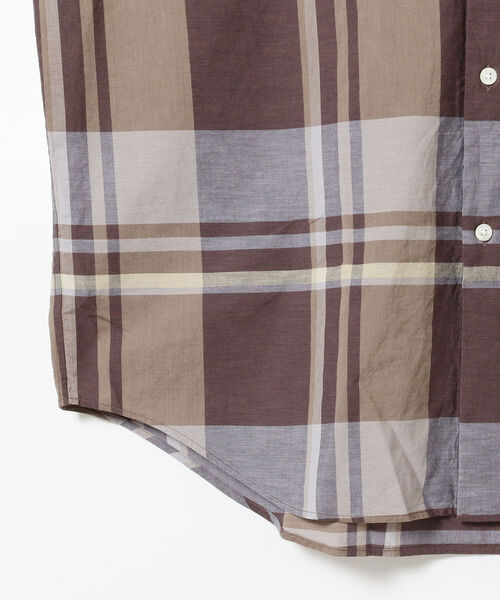 BEAMS（ビームス）の「BEAMS / コットン シルク チェック イージー シャツ（シャツ/ブラウス・メンズ・パープル/グリーン・SMALL/MEDIUM/LARGE）」の14枚目の写真