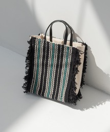 Kastane | ストライプBOXトート(ハンドバッグ)