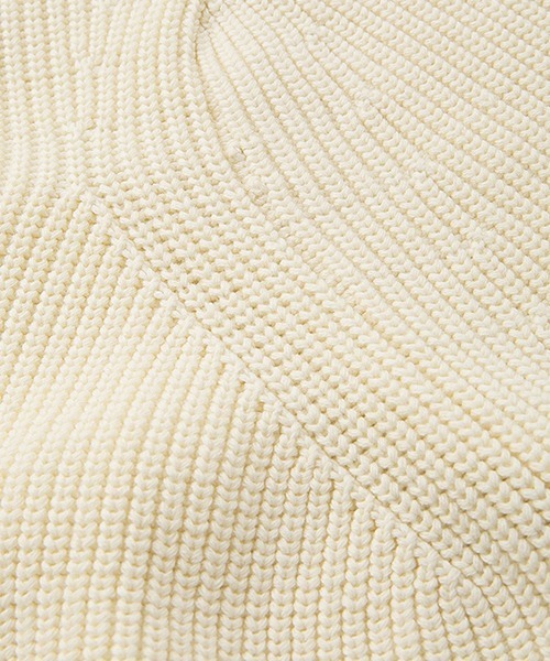 Fano Studios（ファノ ストゥディオズ）の「【Fano Studios】Crossing chest rib cottonknit FX21S128（ニット/セーター・レディース・アイボリー/ブラック・M/XS/S）」の5枚目の写真