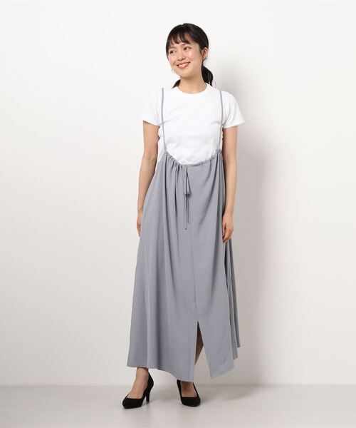 Samansa Mos2 blue(サマンサモスモスブルー)の「2WAYキャミワンピース(ワンピース・レディース・ブラック/カーキ/グレー・フリ-)」の6枚目の写真