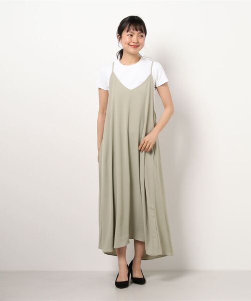 Samansa Mos2 blue(サマンサモスモスブルー)の「2WAYキャミワンピース(ワンピース・レディース・ブラック/カーキ/グレー・フリ-)」の7枚目の写真